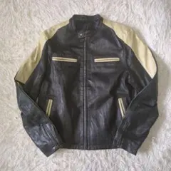 ネイバーフッド カウレザー シングル ライダース ジャケット 革ジャン