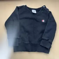 キッズChampion ブラック スウェットシャツ 90