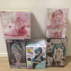 初音ミク　フィギュアセット　桜ミク　rurudo ぬーどるストッパー　にゃんこ