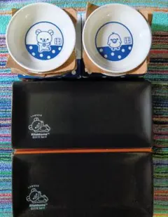 リラックマ 小皿3枚セット✕２／長皿✕２【LAWSONキャンペーン】未使用