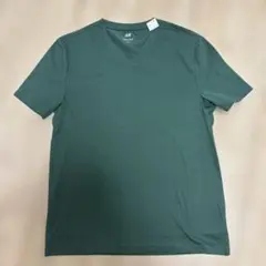 新品　H&M Vネック Tシャツ グリーン Sサイズのサムネイル