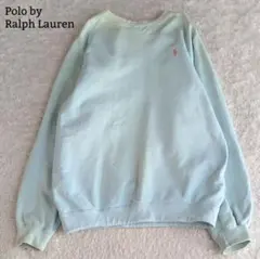 ポロバイラルフローレン トレーナー ポニー刺繍 ビンテージ M ライトブルー