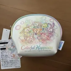 【新品未使用タグ付き】ダッフィー＆フレンズ 20周年 カラフルハピネス　ポーチ