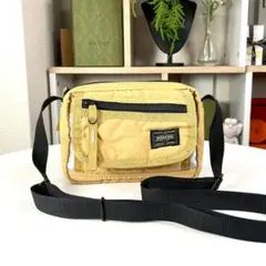 美品 PORTER ナイロン ミニショルダーバッグ イエロー