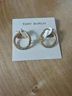 TORY BURCH ゴールドトーン フープピアスのサムネイル