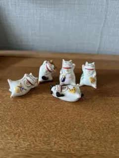 招き猫の置物 5体セット