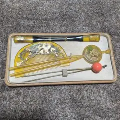 【昭和レトロ】和装小物 髪飾り かんざし 櫛 4点セット（箱あり）