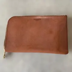 【美品】AGILITY JAPAN レザー長財布 ブラウン