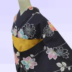 誂え浴衣です菖蒲柄　紺地浴衣　ほぼ未着用 誂え浴衣です菖蒲柄 紺地浴衣 ほぼ未着用 - メルカリ