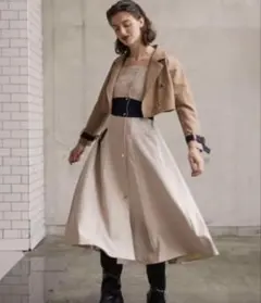 【紙袋付き】レディアゼル バイカラージャケット＆キャミワンピースセット