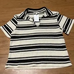 H&M ボーダー　半袖　ポロシャツ XSのサムネイル