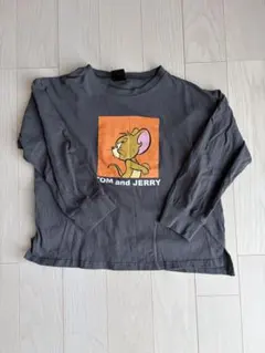 トムとジェリー 長袖Tシャツ グレー