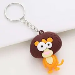 Lionライオン キーホルダー 動物 ストラップ ユーモア リコン ゴム