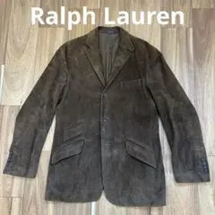Ralph Lauren ハッキングジャケット レザー スエード イタリア製 Sのサムネイル