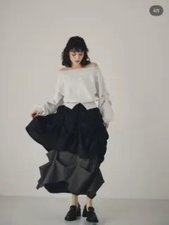 美品】Lig. リグドット sheer volume skirt BLK - メルカリ