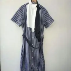 ​タグ付 サカイ sacai ドッキングワンピース ストライプ プリーツ 2のサムネイル