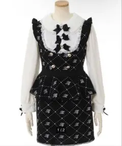 LIZLISA リズリサ モノグラムツイードワンピース