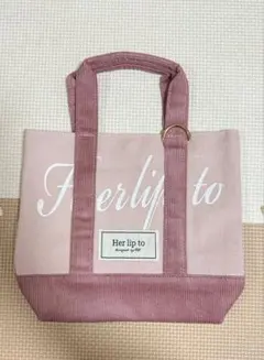 herlipto HLT canvas mini tote pink ピンク - メルカリ