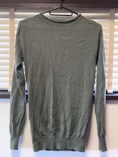 NATURAL BEAUTY BASIC オリーブグリーン ニット S-M