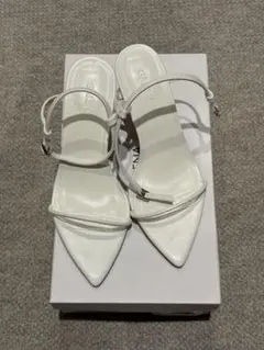 Loungedress GALENA ヒールサンダル 23cm ホワイト 白