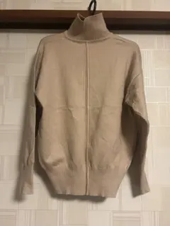 Voie Lactee ベージュ タートルネック セーター Mサイズ