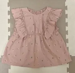 アプレレクール　チュニック　刺繍　130 トップス　ノースリブ　フリル　女の子