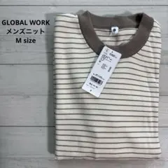 ボーダー柄 クルーネック 長袖カットソー M