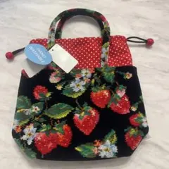 フェイラー ストロベリーフィールド ランチバッグ いちご 黒 ブラック