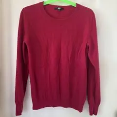 【美品】UNIQLO カシミヤ 100%長袖セーター XL