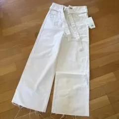 新品☆Mila owenハイウエストベルト付ワイドデニムパンツのサムネイル