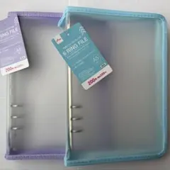 【新品】ダイソー A5 6リングファイル シール帳 バインダー 2点セット