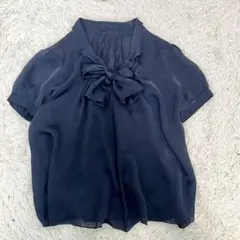 Tomorrowland Collectionシルクシアーボウタイブラウス