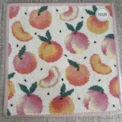 新品 フェイラー ピーチ ドット ハンカチ 桃 フルーツ