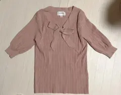 新品タグ付き JILLSTUART 5分袖ニット ピンク