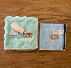 PAUL ＆ JOE ポールアンドジョー タオルハンカチ／ガーゼハンカチ 猫