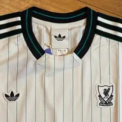 新品　M　リバプールFC テラスアイコン ジャージ　ホワイト　ストライプ　白のサムネイル