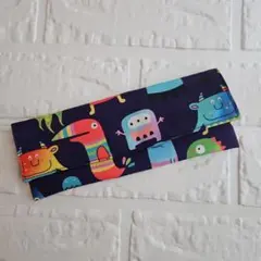 ハンドメイド　カトラリーケース　宇宙人柄/紫