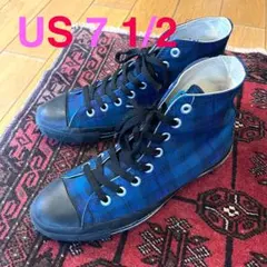 CONVERSE ALL STAR USA製ハイカットスニーカー 青系チェック柄