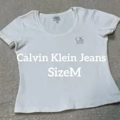 カルバンクラインジーンズ 半袖 クロップド ショート丈 Tシャツ レディース M