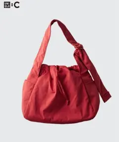 完売！UNIQLOC ソフトパフィーショルダーバッグ レッド　未使用　タグ付