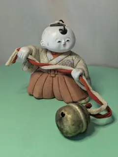 アンティーク 年代物 縁起物 置物 陶器人形 色絵 時代物陶芸品　。49 縁起物 仙台四郎 陶器 骨董 置物 商売繁盛 福 昭和 レトロ - メルカリ