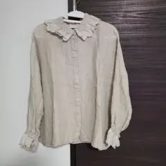 ツハル サマンサモスモス フリル袖 フリル襟 リネンブラウス　タグ付き