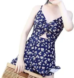 レディース　水着　ワンピース　花柄　M