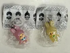 モンチッチ めじるしアクセサリー2 チムたん ピンク　イエロー