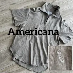 Americanaアメリカーナ ハーフジップ Tシャツ プルオーバー カーキ系のサムネイル