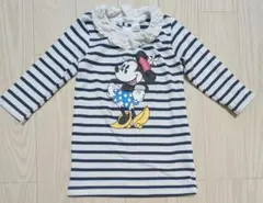 Disney ミニーマウス 長袖カットソー ボーダー 95cm