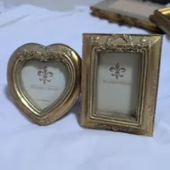 中古品 イタリア製 アンティーク風ミラー ゴールド 3種類 6個①②③