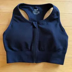 Pro-Fit SEAMLESS 前チャック　カップ付き　トップス　ブラックのサムネイル