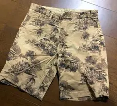 トミーヒルフィガー サファリ柄ショートパンツ 30 ベージュ