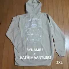 RYUAMBE×KASHIMAANTLERS ジップアップパーカー2XL